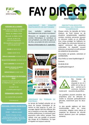 FAY DIRECT JUILLET/AOUT 2026