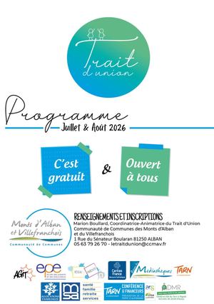 Juillet Aout 2026 Programme Trait D'union