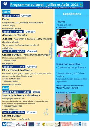 Programme Culturel Juillet Août 2026 Cfx