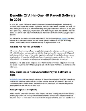 Benefits Of All In One Hr Payroll Software In 2026