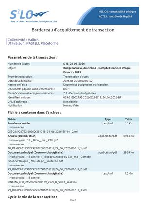 CM 25-06-26 D18 Bordereau Acquittement