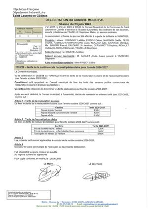 TARIFS CANTINE PERISCO 2026-2027
