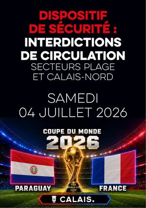 Dispositif de sécurité à Calais - Coupe du monde 2026