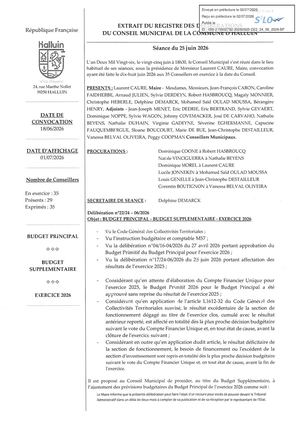 CM 25-06-26 22 Budget Principal Budget Supplémentaire