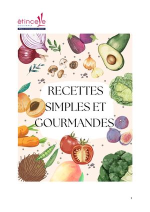 Livret De Recettes Etincelle