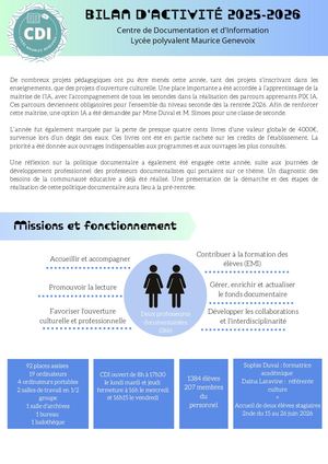 Bilan D'activité 2025 2026 1