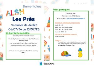ALSH LES PRES - JUILLET ELEM