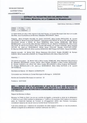 26 53 Retrait Délibération 26 40 Du 9 Avril 2026