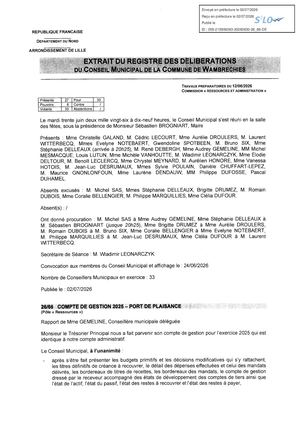 26 66 Compte De Gestion 2025 Port De Plaisance