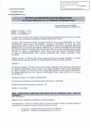 26 68 Affectation Des Résultats - Port De Plaisance
