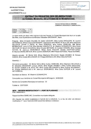 26 70 Décision Modificative N° 1 - Port De Plaisance
