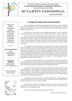 Bulletin paroissial Juin à Août 26