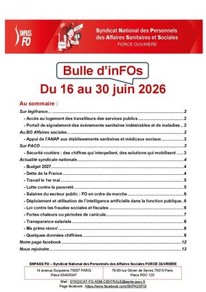 Bulle D'inFos 16 06 2026 Au 30 06 2026