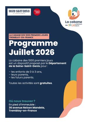 flyer cabane 1000 premiers jours juillet Tremblay