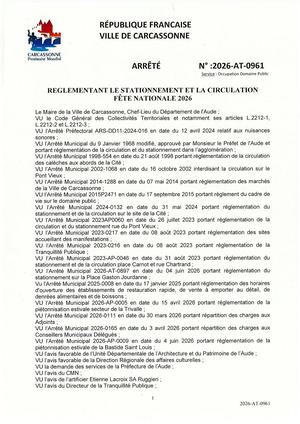 Arrêté Municipal 14 Juillet 2024