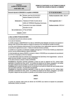 PC 26 Q 0016 - Arrêté