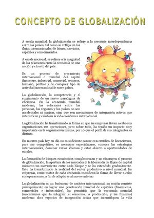 Concepto De Globalizacion