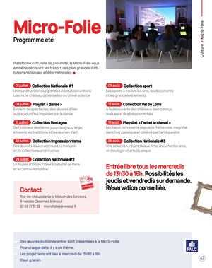 Microfolie : Programme de l'été 2026