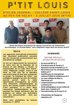 Journal P'Tit Louis Juillet 2026