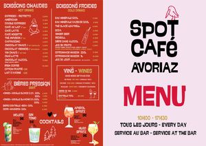 Menu Spot Cafe Ete 2026