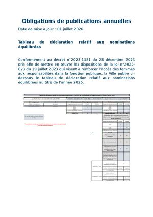 Obligations De Publications Annuelles 5(1)(2)(14)(1)