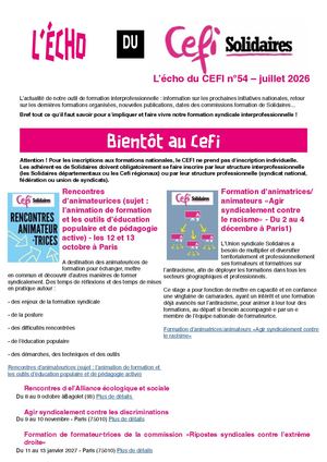 Echo Du Cefi N° 54 Juillet 2026