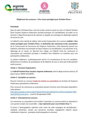 Règlement Du Concours 2026
