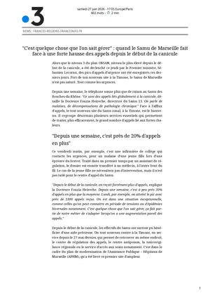 France3 Regions Franceinfo Fr C'est Quelque Chose Que L'on Sait Gérer _ Quand Le Samu De Marseille Fait Face à Une Forte Hausse -27062026