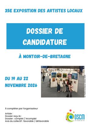 Dossier De Candidature Expo Artistes Locaux 2026