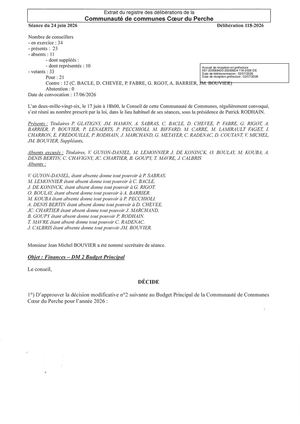 Délib 118 2026 - Finances - Décision Modificative N 2 Budget Principal VISEE