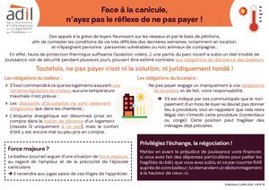 Publication Canicule et réglementations logement