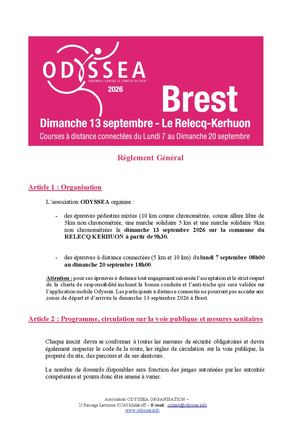Réglement De Lépreuve