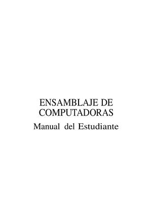 Ensamblaje De Una Pc