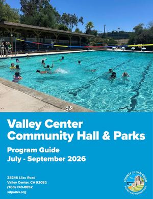 July - September 2026: Valley Center Community Hall & Parks Program Guide