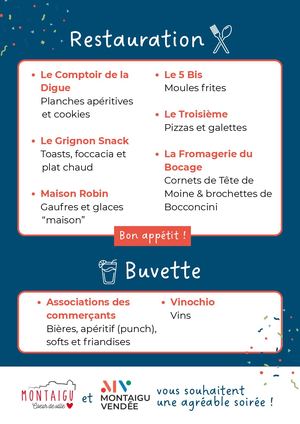 SOIRÉES DE L'ÉTÉ | Menu