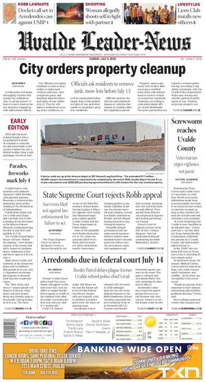 Uvalde Leader News Sunday, July 5, 2026