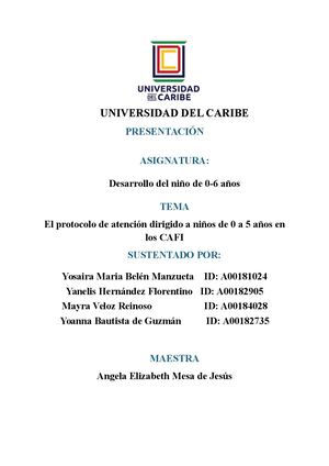 Trabajo Final Desarrollo Del Niño De 0 6