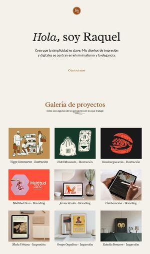 Sitio Web De Portfolio En Estilo Beige Tostado Y Negro