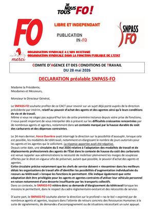 ARS OCCITANIE Déclaration préalable FO 28 05 26