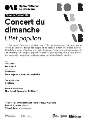 Programme Concert du dimanche 5 juillet 2026