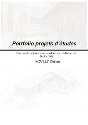 Portfolio Etudes Dorian Roulet