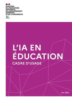 L Ia En Ducation Cadre D Usage 440685