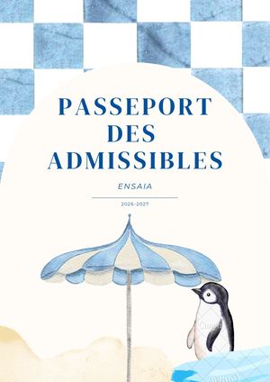 Passeport Des Admissibles 2026-2027