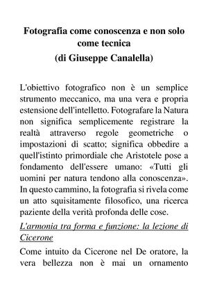 Fotografia Come Conoscenza E Non Solo Come Tecnica (Di Giuseppe Canalella)