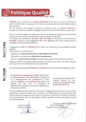 I DIRE 006 Ind A Politique Qualité 2025 2026
