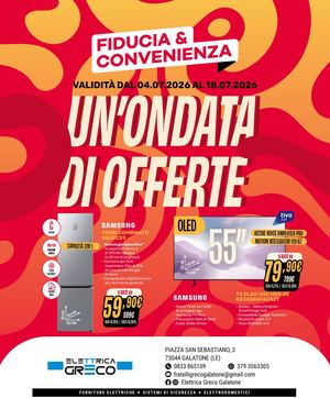 Volantino Fiducia & Convenienza Luglio Elettrica Greco