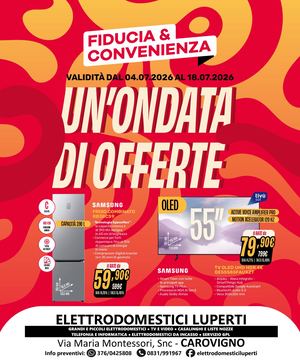 Volantino Fiducia & Convenienza Luglio Elettrodomestici Luperti