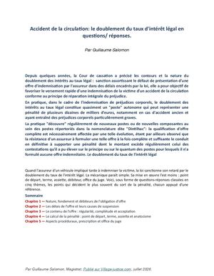 Guide pour les Accidents de circulations
