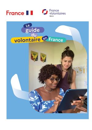 Le Guide Du Volontaire En France Format Planche