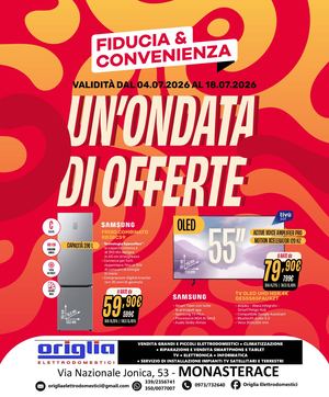 Volantino Fiducia & Convenienza Luglio Origlia